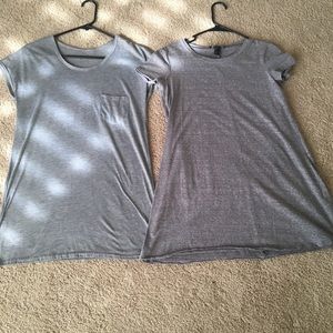 Grey mini T-shirt dress